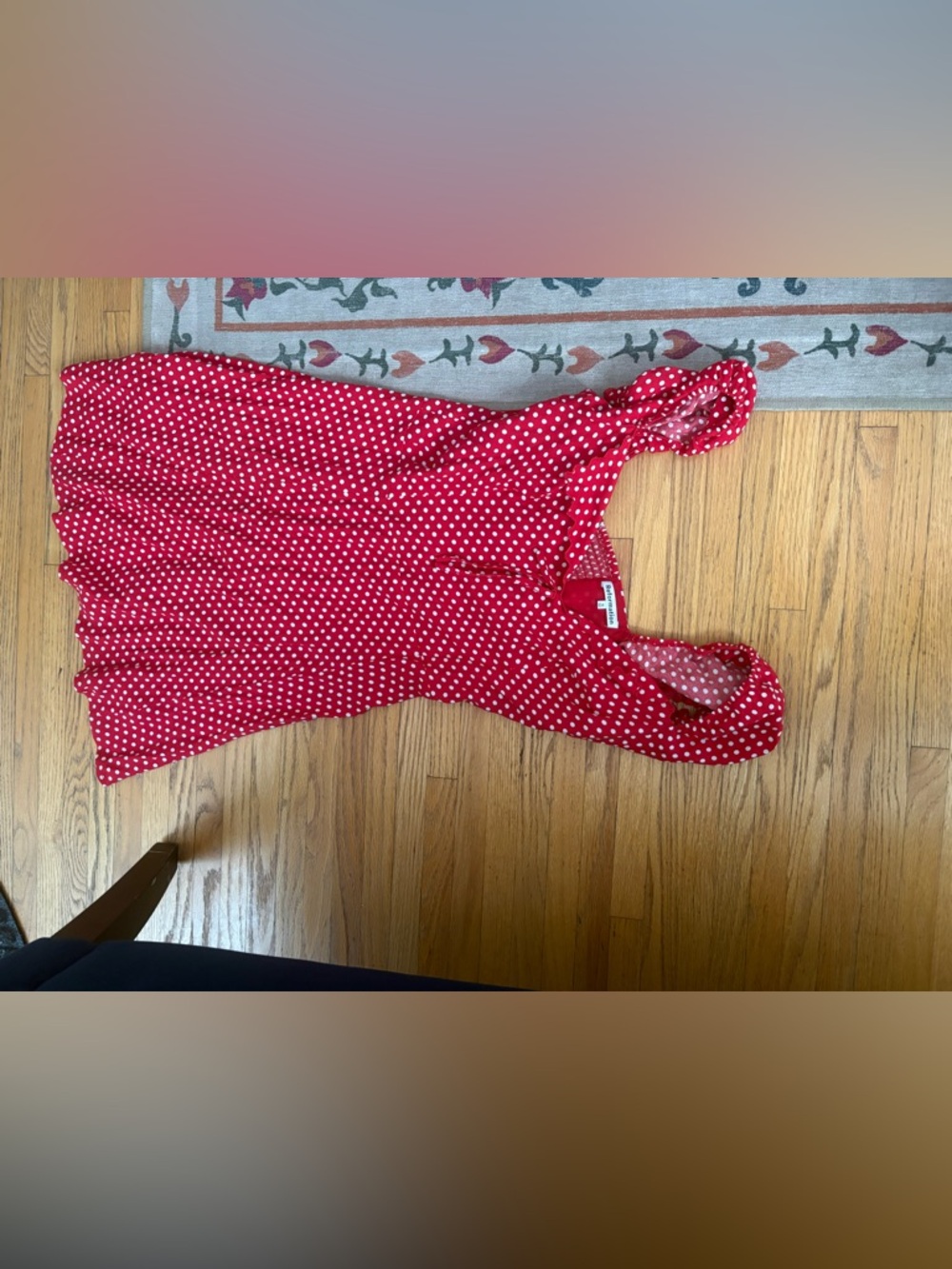 Reformation Red Polka Dot Dress with White Spots